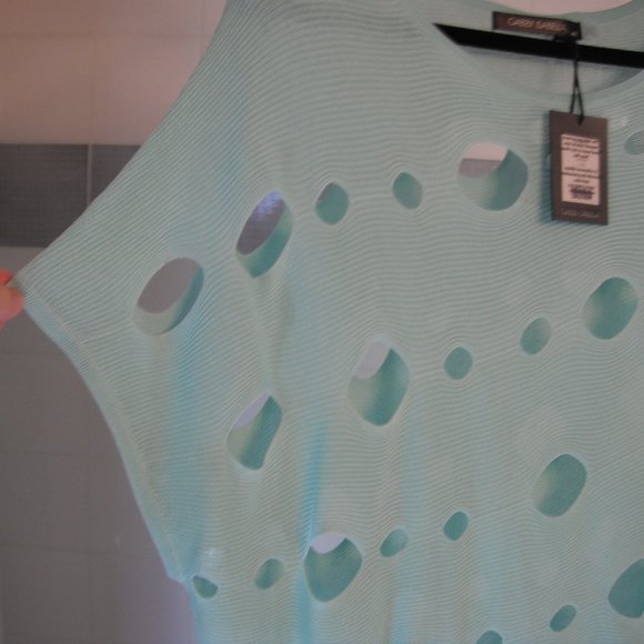 GABBY ISABELLA Women's Top  SIZE- L,XL Surf Blue TOP KNIT 100% Viscose - Picture 11 of 16